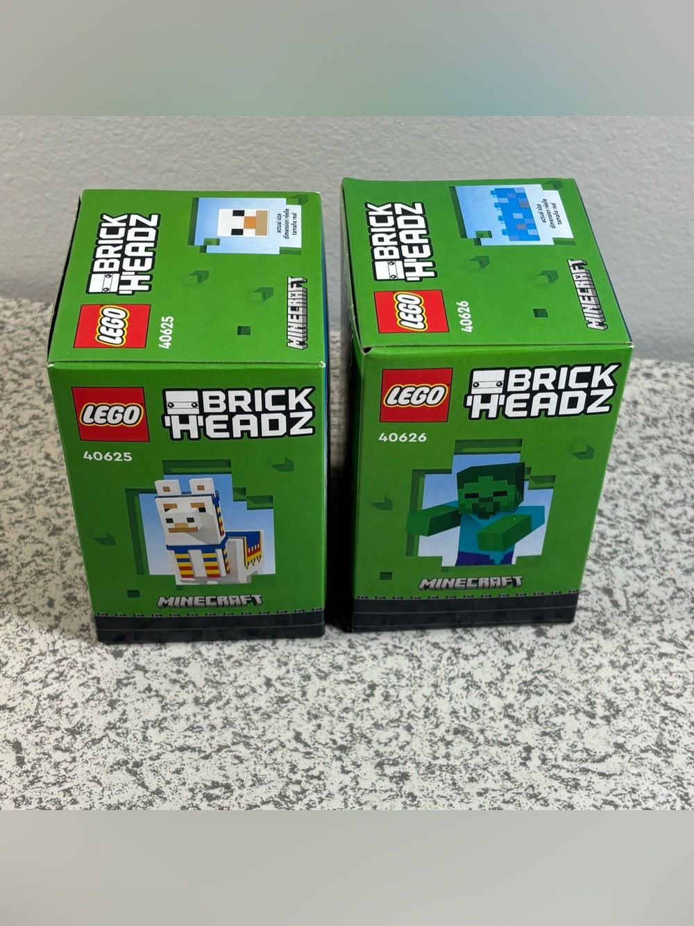 LEGO Brickheadz Minecraft Llama (40625) & Zombie (40626) Retired Sets New Sealed - Picture 5 of 6